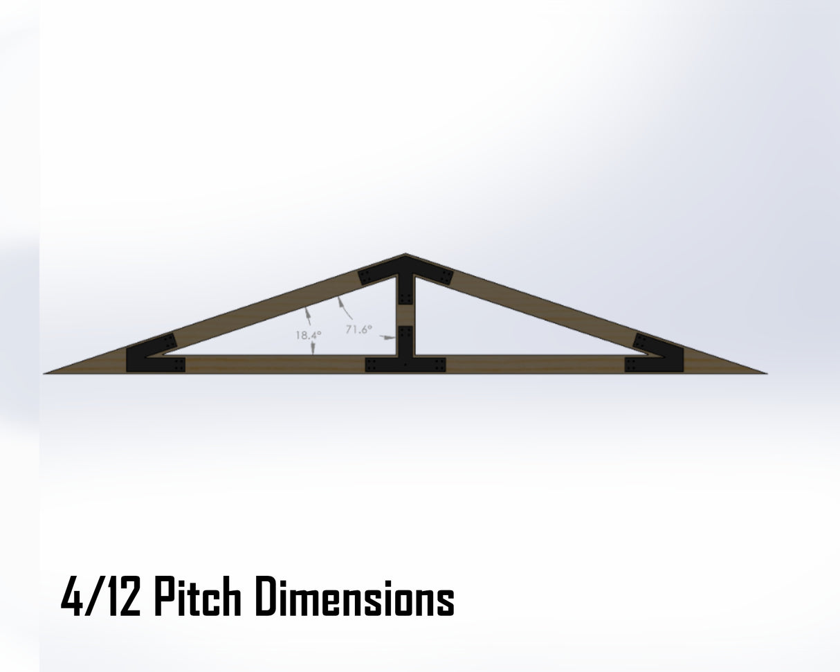 King Truss Bracket Set - Industrial Style - For 6 Inch Lumber