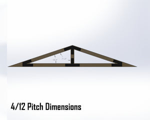 King Truss Bracket Set - Industrial Style - For 6 Inch Lumber - Wood Post Brackets - construction materials - building supports - beam supports - post supports