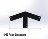 King Truss Bracket Set - Industrial Style - For 6 Inch Lumber