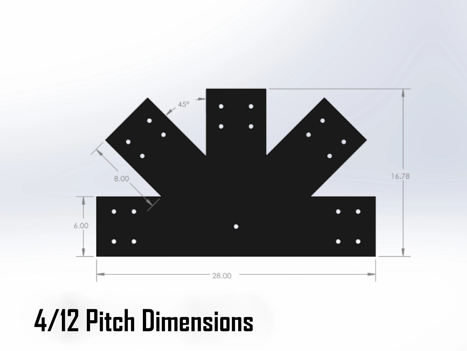 Web Truss Bracket Set - Industrial Style - For 8 Inch Lumber - Wood Post Brackets - construction brackets - brackets for post and beam construction - beam supports - post support - timber frame brackets - post frame buildings - barndominium brackets - exposed beam brackets