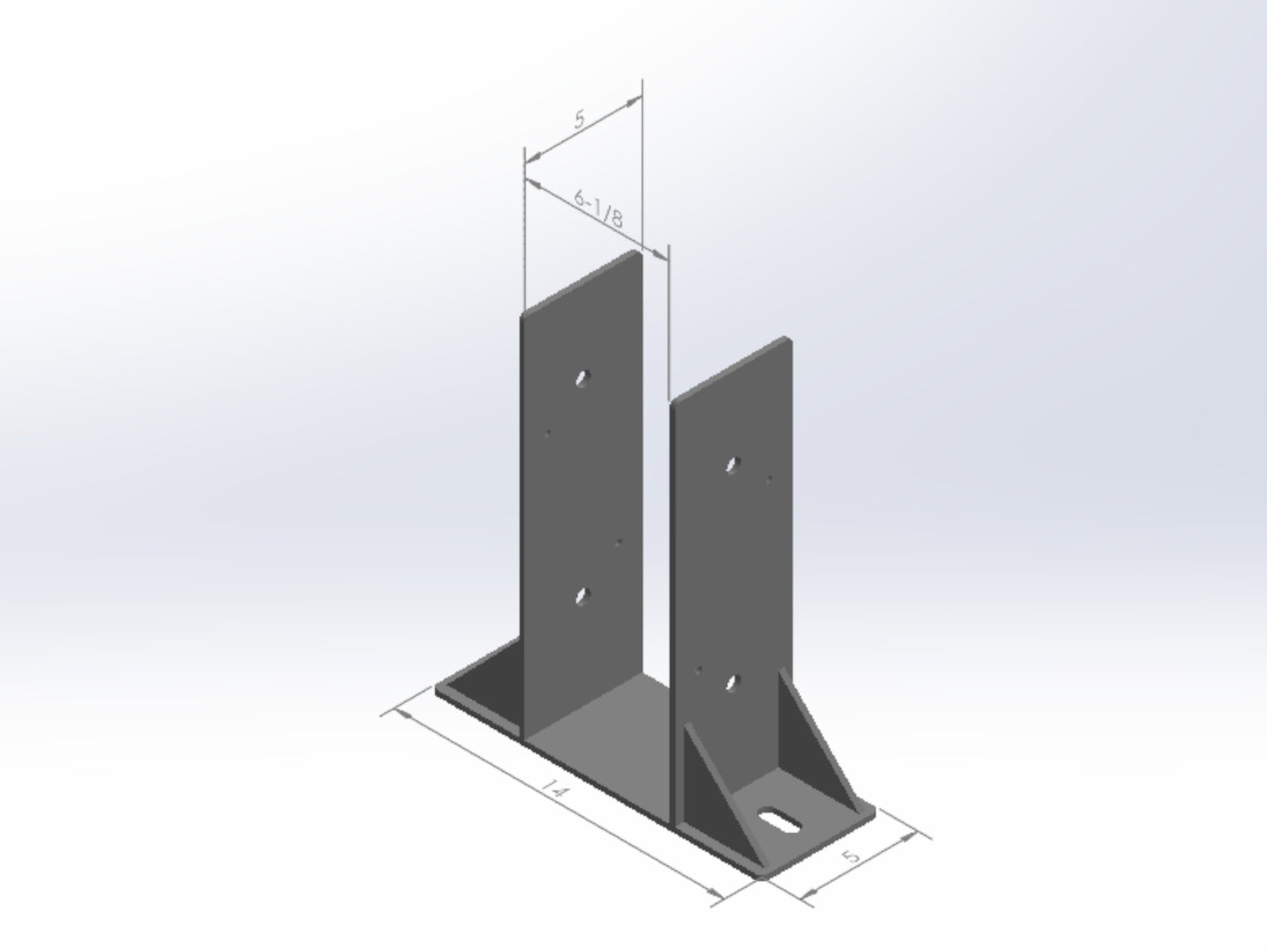 Laminated 6X6 Post Footer Bracket - PF4P66 - Wood Post Brackets - construction materials - building supports - beam supports - post supports