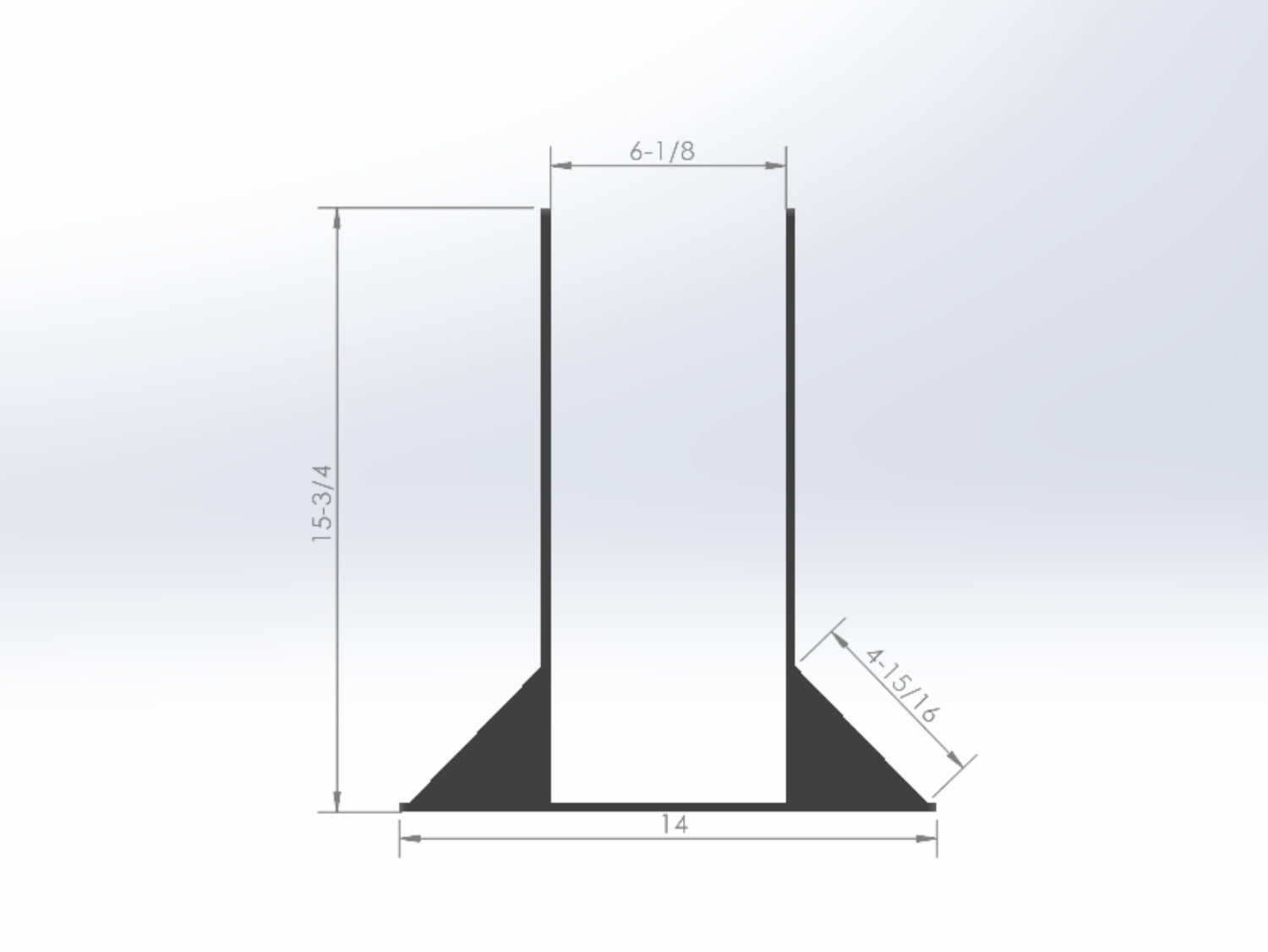 Laminated 6X6 Post Footer Bracket - PF4P66 - Wood Post Brackets - construction materials - building supports - beam supports - post supports