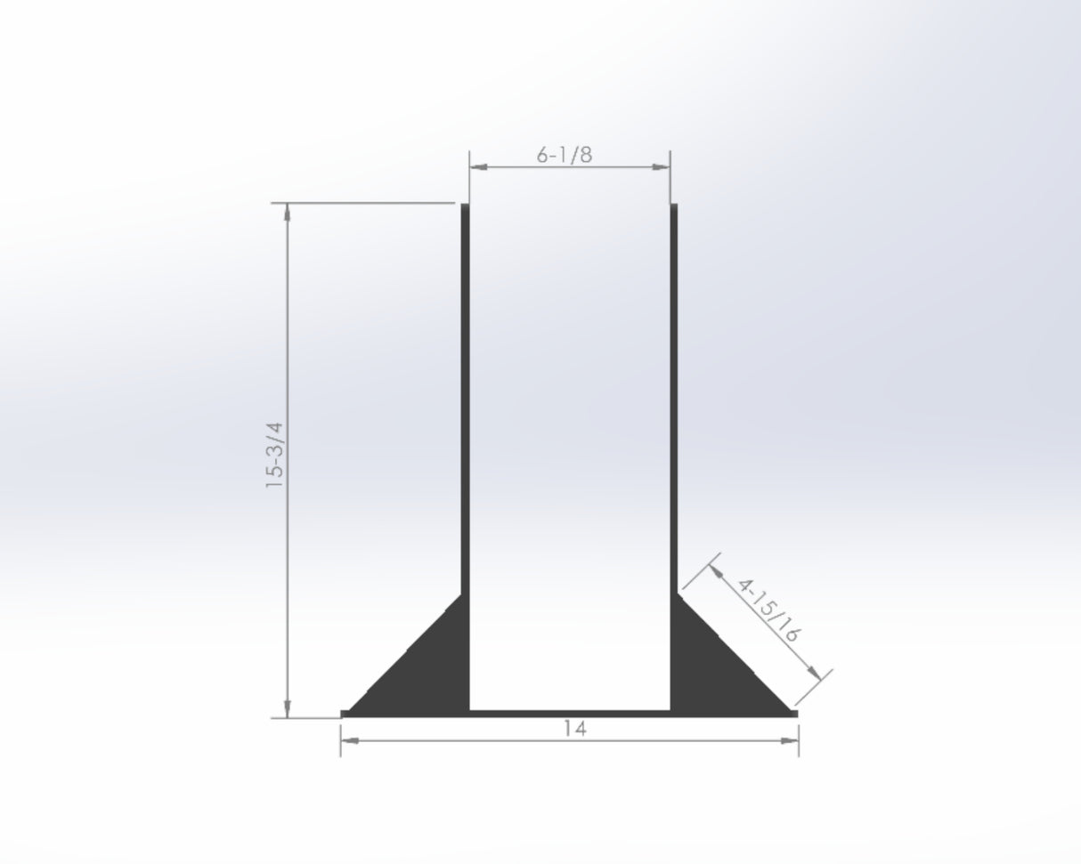 Laminated 6X6 Post Footer Bracket - PF4P66 - Wood Post Brackets - construction materials - building supports - beam supports - post supports