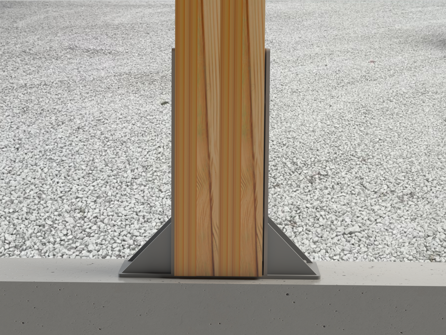 Laminated 6X8 Post Footer Bracket - PF4P68 - Wood Post Brackets - construction materials - building supposrts - beam supports - post support - timber frame brackets - wood frame buildings - post frame buildings - barndominium brackets - exposed beam brackets