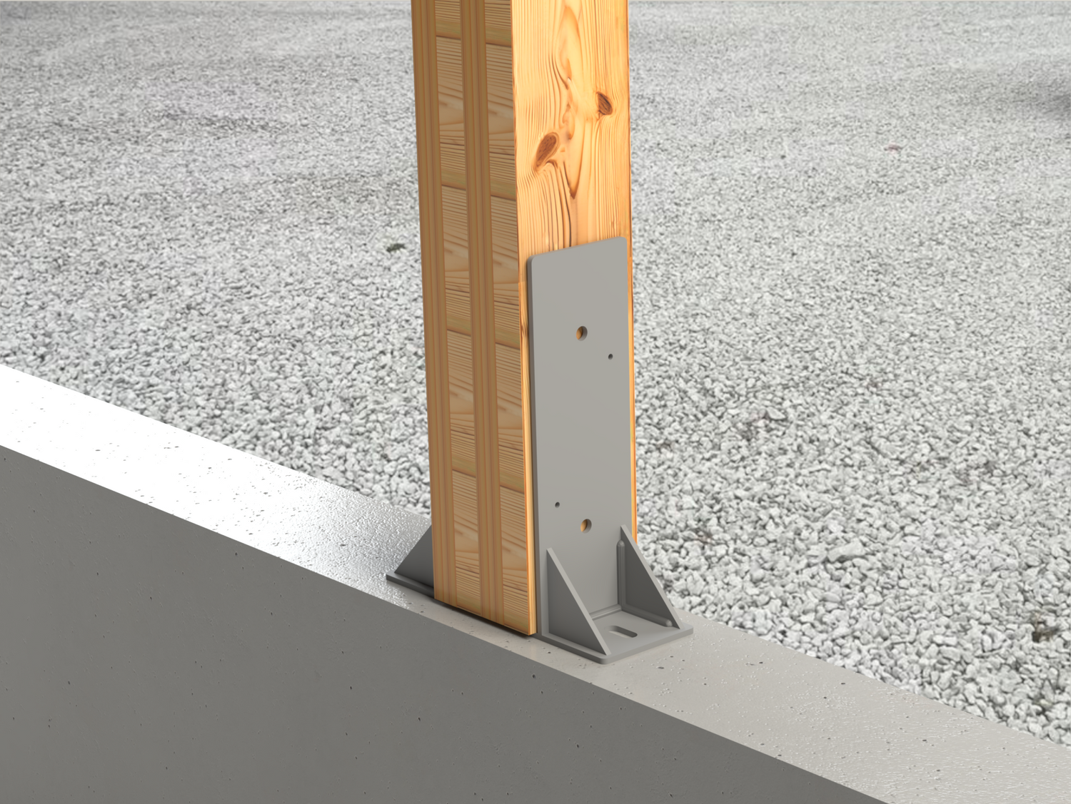 Laminated 6X8 Post Footer Bracket - PF4P68 - Wood Post Brackets - construction materials - building supposrts - beam supports - post support - timber frame brackets - wood frame buildings - post frame buildings - barndominium brackets - exposed beam brackets