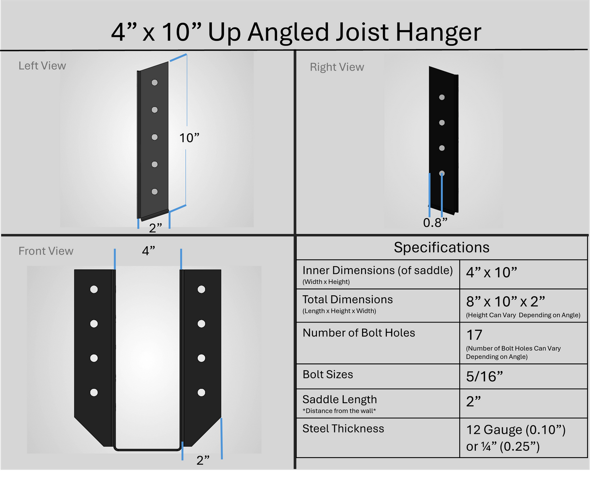 Joist Hangers - Up Angled