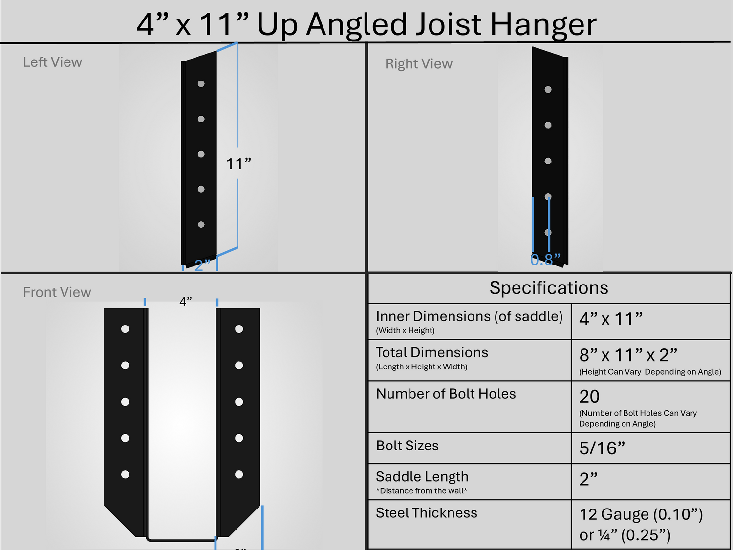 Joist Hangers - Up Angled