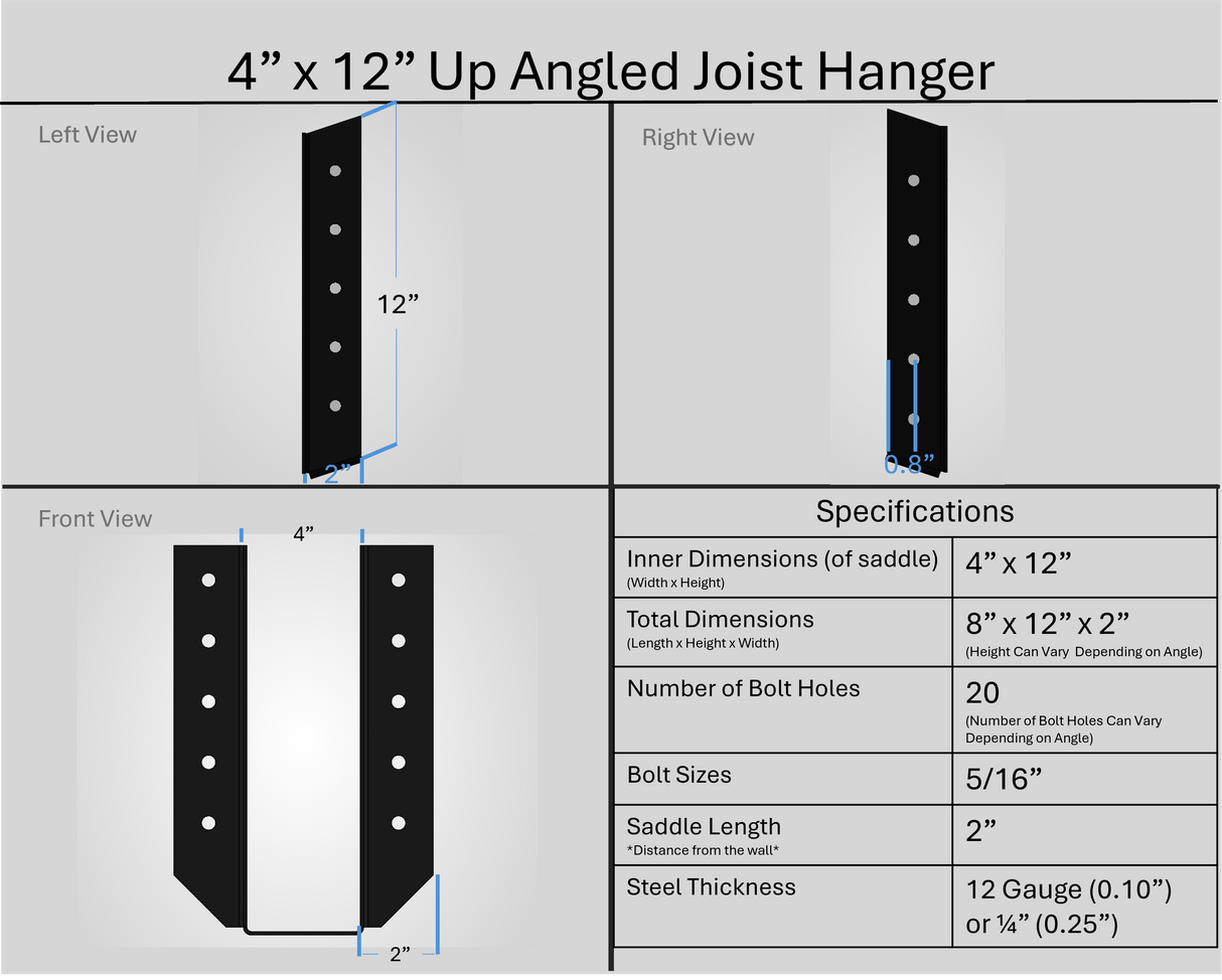 Joist Hangers - Up Angled