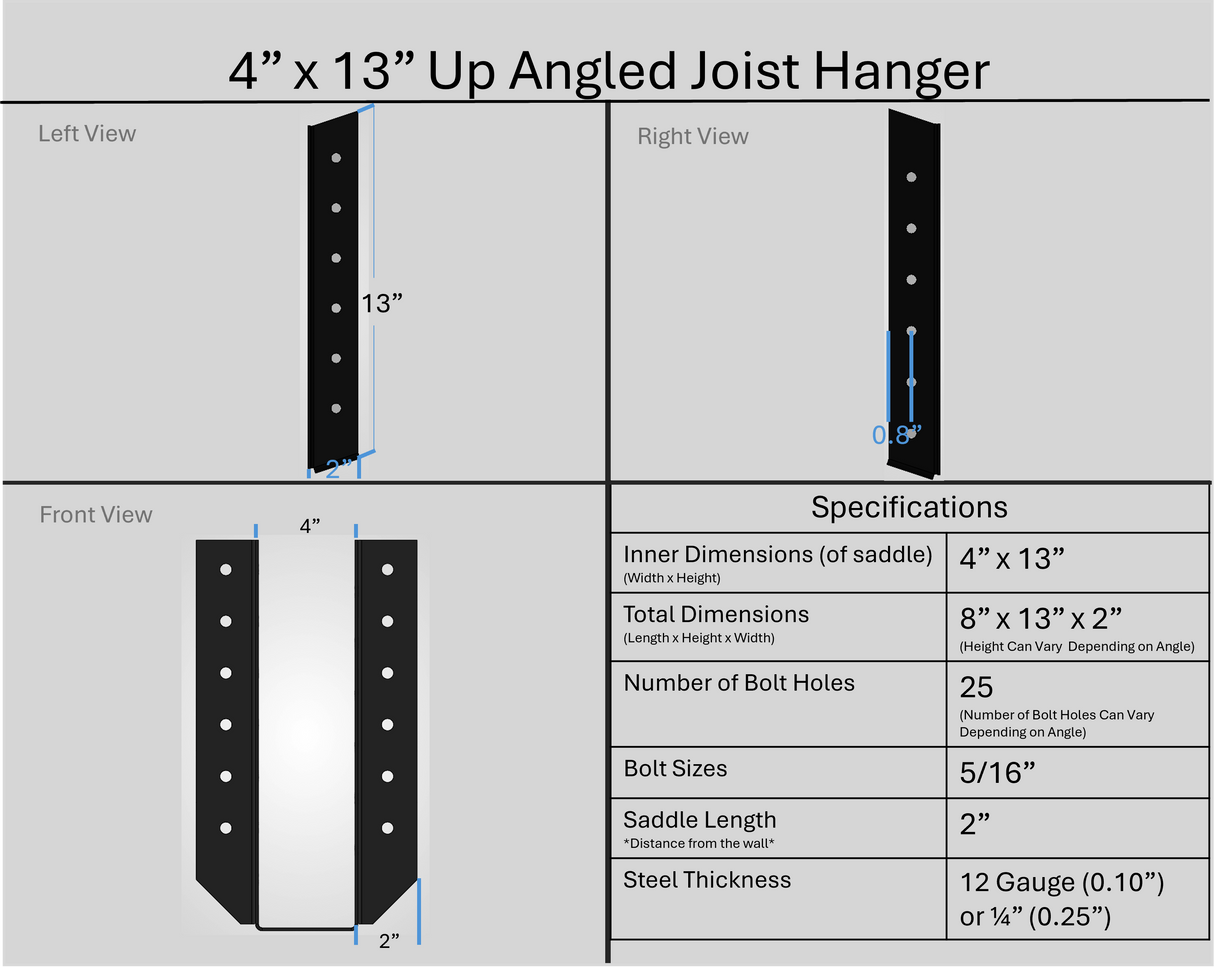 Joist Hangers - Up Angled