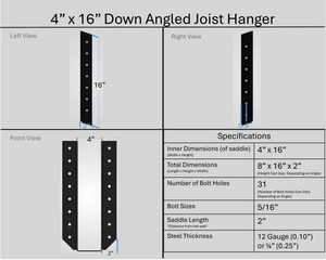 Joist Hangers - Down Angled