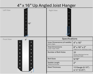 Joist Hangers - Up Angled