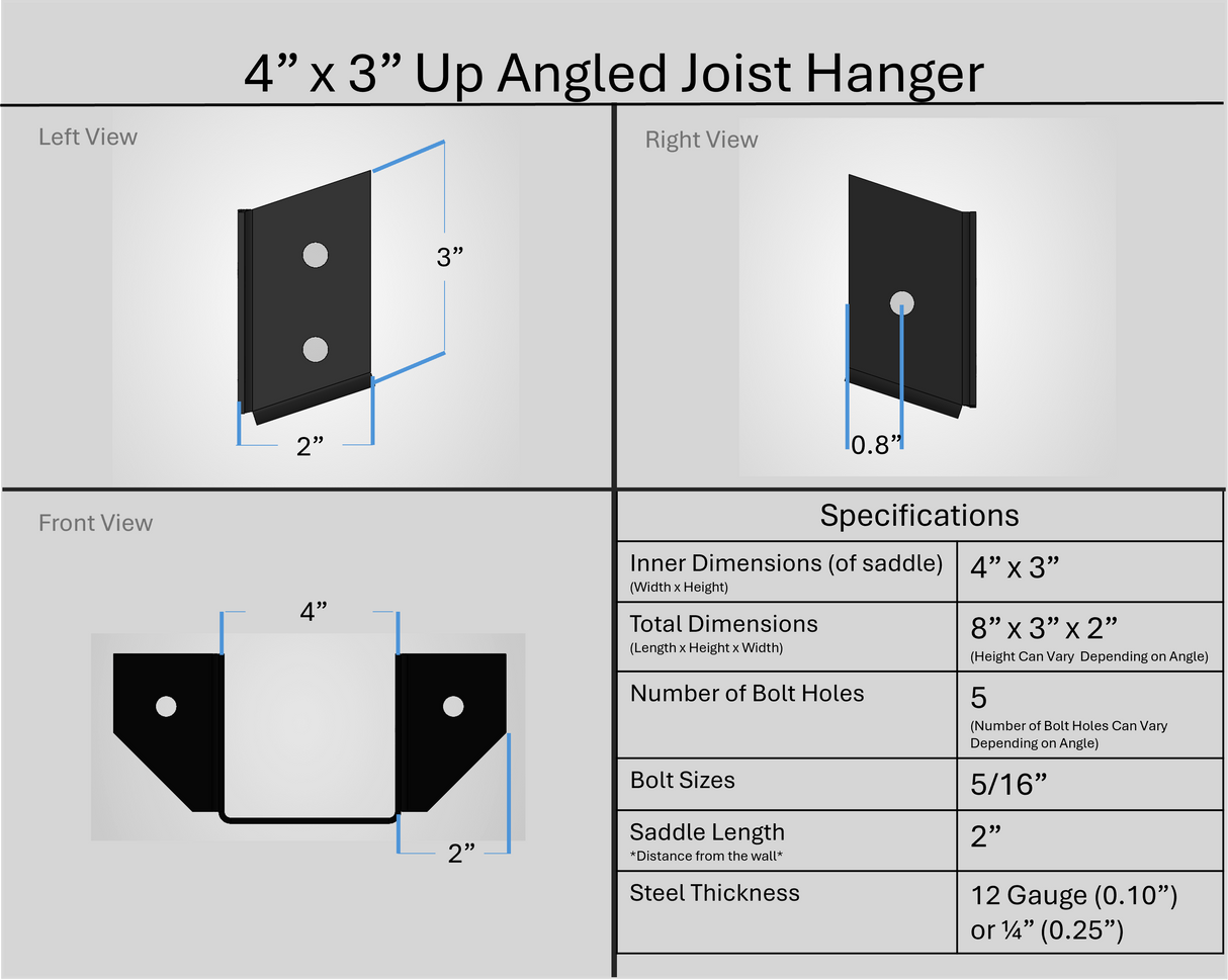 Joist Hangers - Up Angled