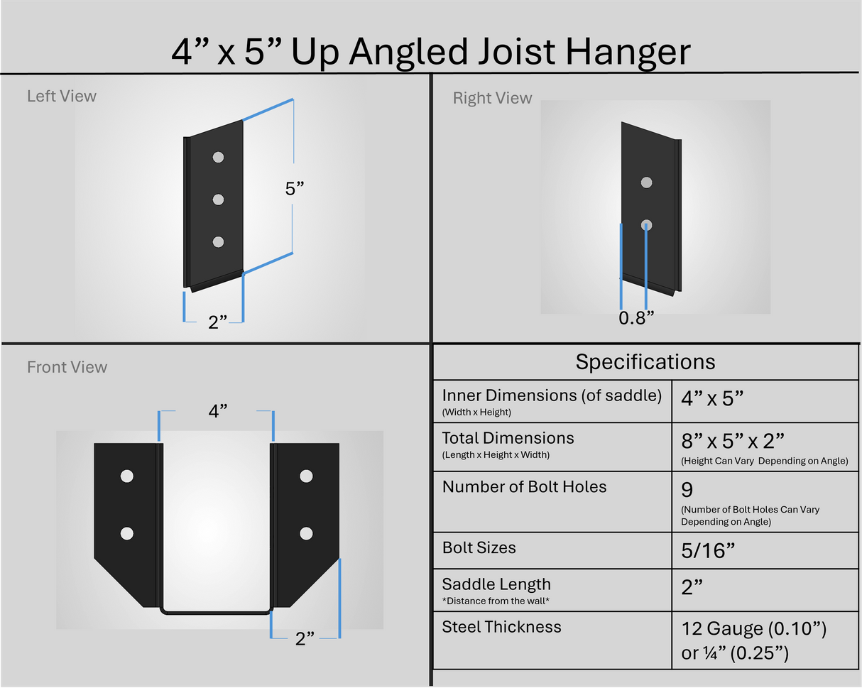 Joist Hangers - Up Angled