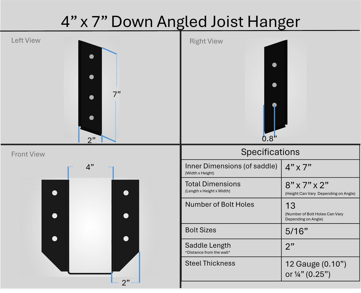 Joist Hangers - Down Angled