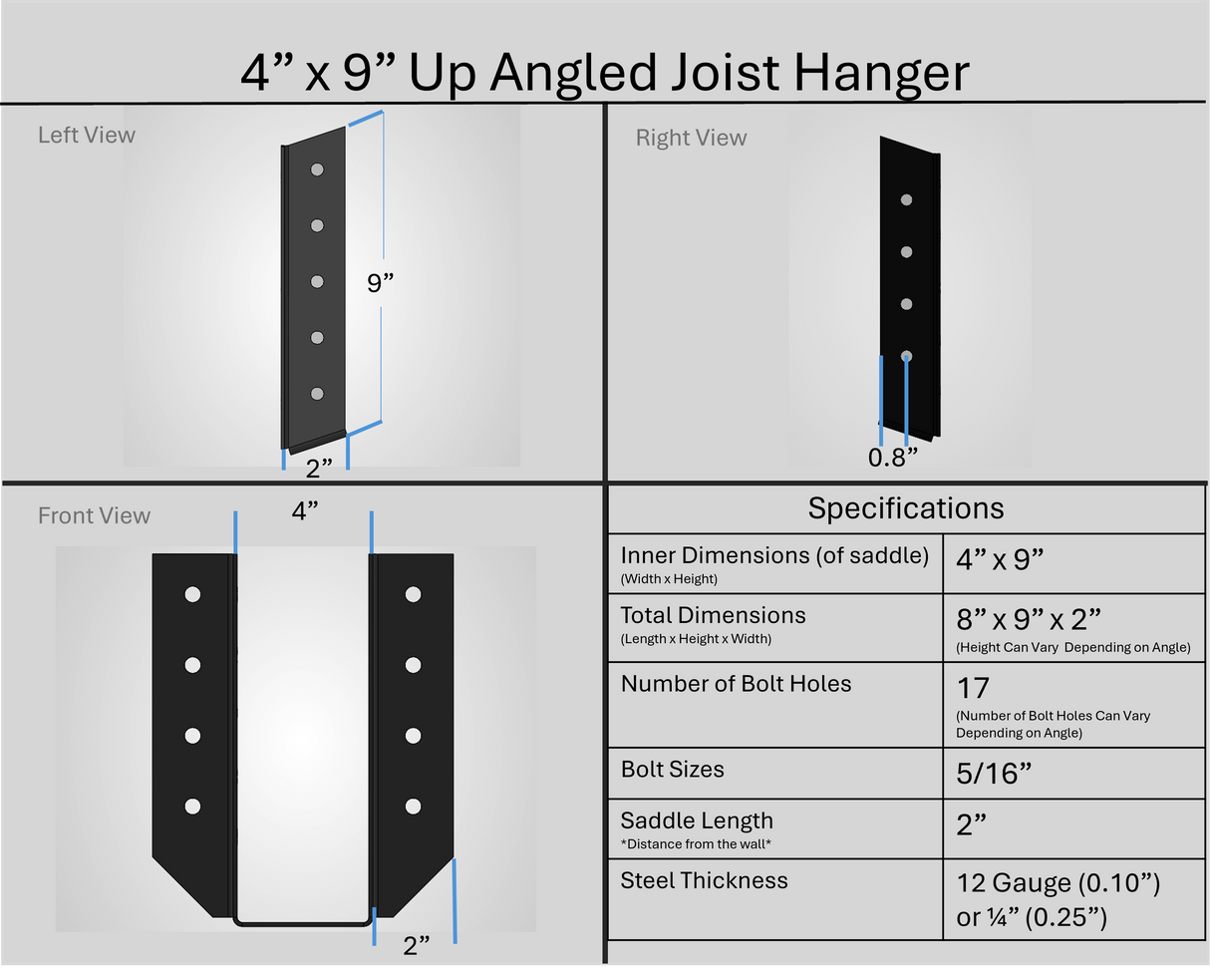 Joist Hangers - Up Angled