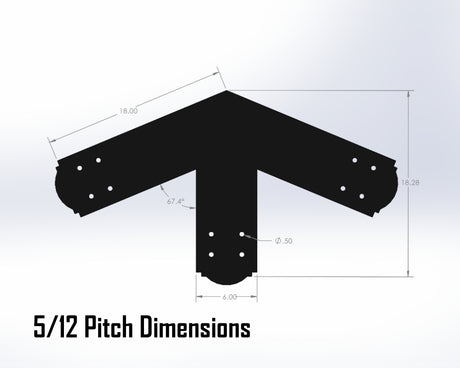 King Truss Bracket Set - Crowned Style - For 8 Inch Lumber - Wood Post Brackets - construction materials - building supposrts - beam supports - post support - timber frame brackets - wood frame buildings - post frame buildings - barndominium brackets - exposed beam brackets