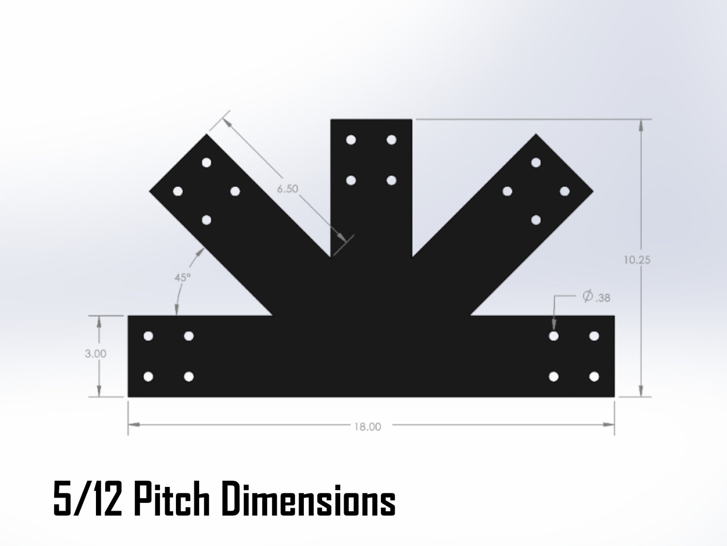 Web Truss Bracket Set - Industrial Style - For 4 Inch Lumber - Wood Post Brackets - construction materials - building supports - beam supports - post supports