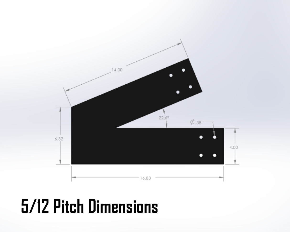 King Truss Bracket Set - Industrial Style - For 6 Inch Lumber