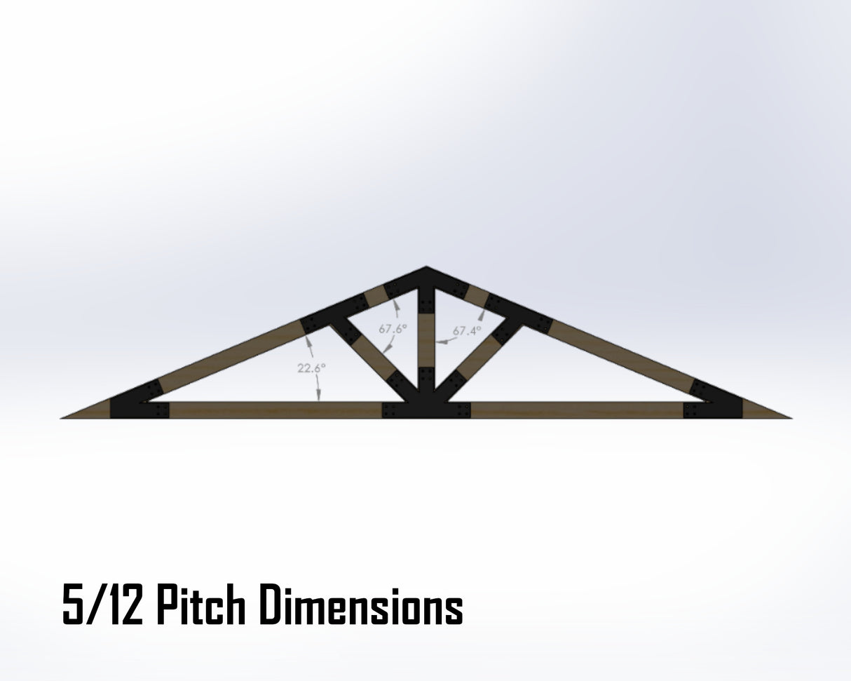 Web Truss Bracket Set - Industrial Style - For 4 Inch Lumber