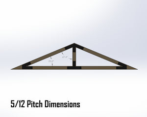 King Truss Bracket Set - Industrial Style - For 6 Inch Lumber - Wood Post Brackets - construction materials - building supports - beam supports - post supports