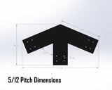 Web Truss Bracket Set - Industrial Style - For 8 Inch Lumber