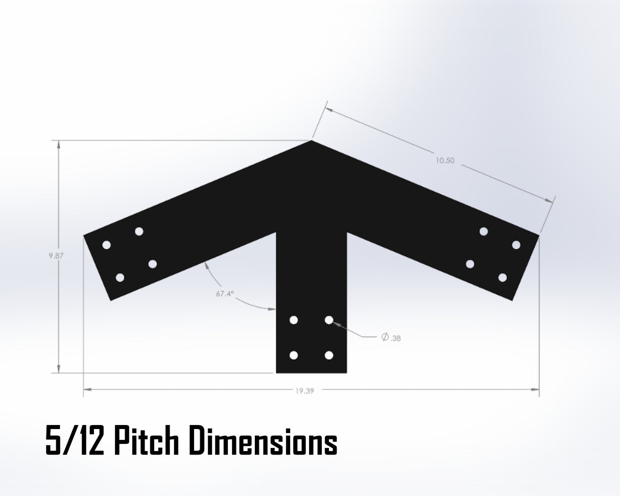 Web Truss Bracket Set - Industrial Style - For 4 Inch Lumber