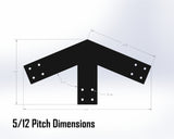 Web Truss Bracket Set - Industrial Style - For 4 Inch Lumber