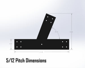 Web Truss Bracket Set - Industrial Style - For 6 Inch Lumber - Wood Post Brackets - construction materials - building supports - beam supports - post supports