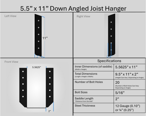 Joist Hangers - Down Angled