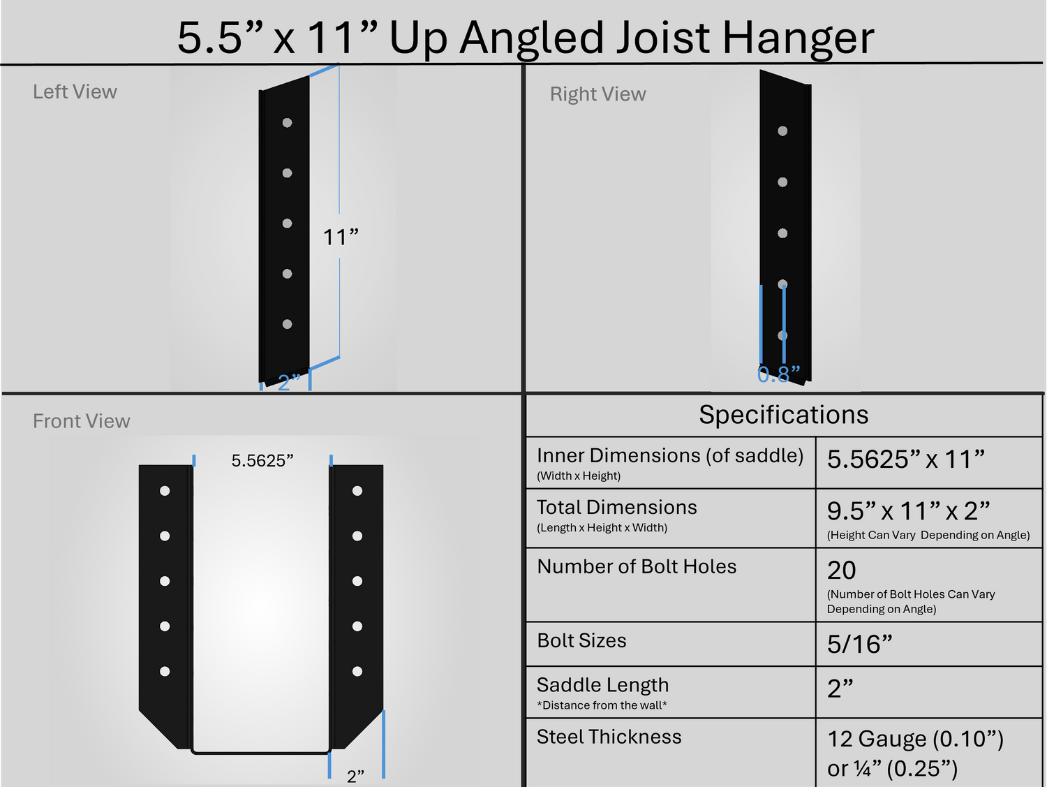 Joist Hangers - Up Angled