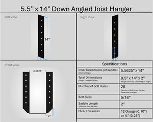 Joist Hangers - Down Angled