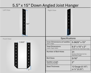 Joist Hangers - Down Angled