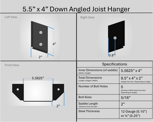 Joist Hangers - Down Angled