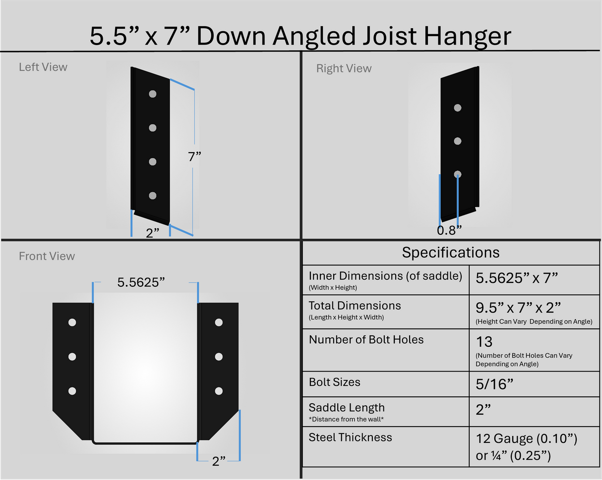 Joist Hangers - Down Angled