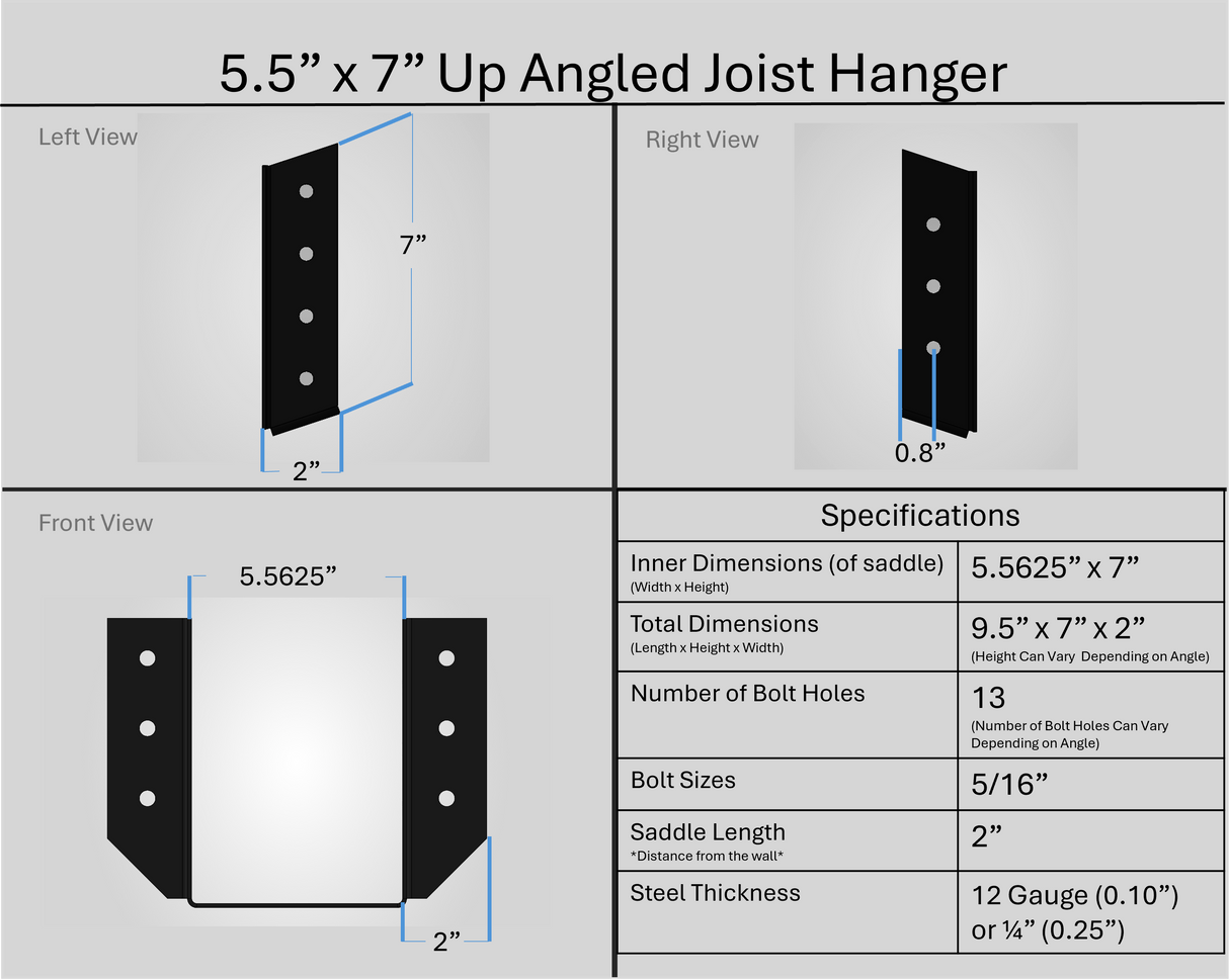 Joist Hangers - Up Angled
