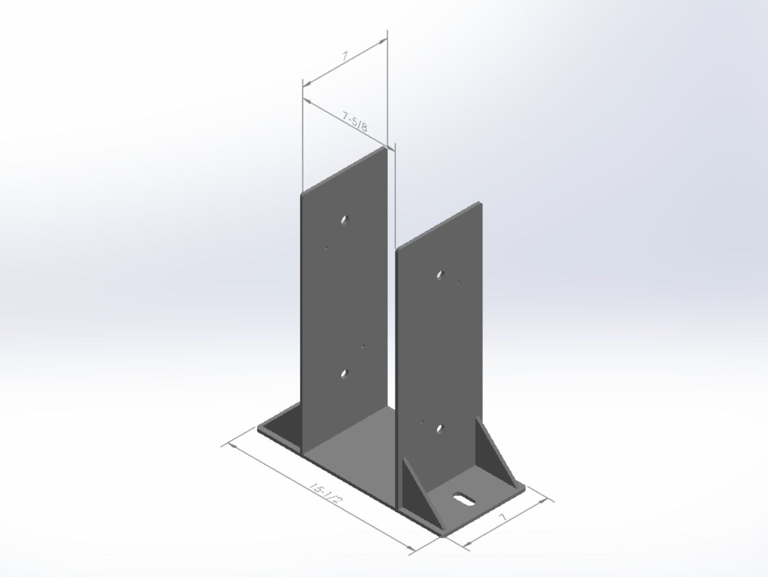 Laminated 8X8 Post Footer Bracket - PF5P88 - Wood Post Brackets - construction materials - building supports - beam supports - post supports
