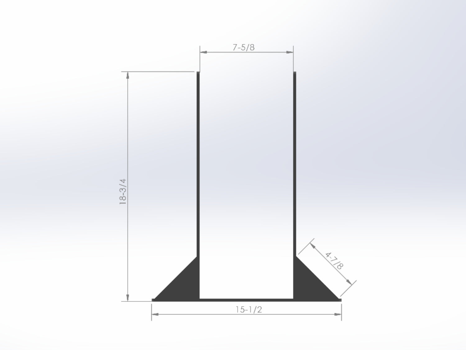 Laminated 8X8 Post Footer Bracket - PF5P88 - Wood Post Brackets - construction materials - building supports - beam supports - post supports