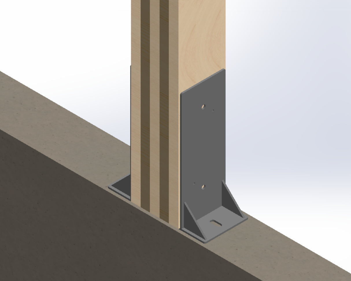 Laminated 8X8 Post Footer Bracket - PF5P88