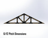 Howe Truss Bracket Set - Industrial Style - For 6 Inch Lumber