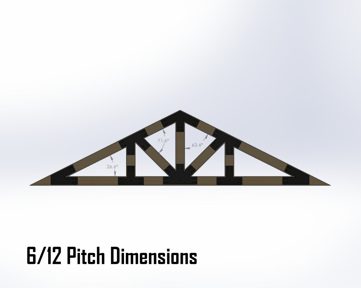 Howe Truss Bracket Set - Industrial Style - For 8 Inch Lumber