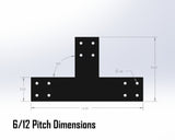 Howe Truss Bracket Set - Industrial Style - For 4 Inch Lumber