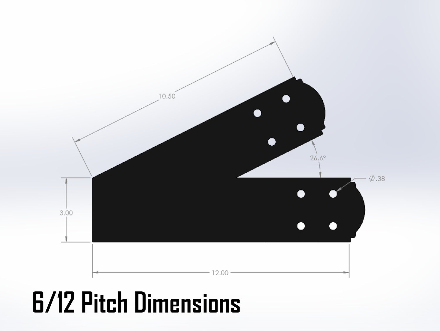 King Truss Bracket Set - Crowned Style - For 4 Inch Lumber - Wood Post Brackets - construction materials - building supposrts - beam supports - post support - timber frame brackets - wood frame buildings - post frame buildings - barndominium brackets - exposed beam brackets
