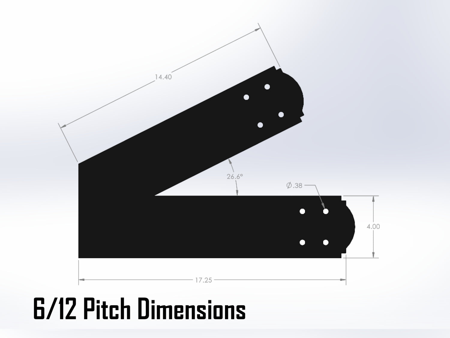 King Truss Bracket Set - Crowned Style - For 6 Inch Lumber - Wood Post Brackets - construction materials - building supposrts - beam supports - post support - timber frame brackets - wood frame buildings - post frame buildings - barndominium brackets - exposed beam brackets