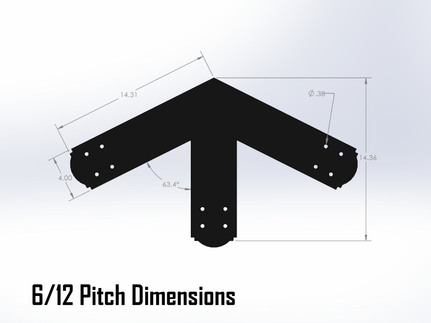 King Truss Bracket Set - Crowned Style - For 6 Inch Lumber - Wood Post Brackets - construction materials - building supposrts - beam supports - post support - timber frame brackets - wood frame buildings - post frame buildings - barndominium brackets - exposed beam brackets