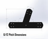 Web Truss Bracket Set - Crowned Style - For 6 Inch Lumber - Wood Post Brackets - construction materials - building supposrts - beam supports - post support - timber frame brackets - wood frame buildings - post frame buildings - barndominium brackets - exposed beam brackets