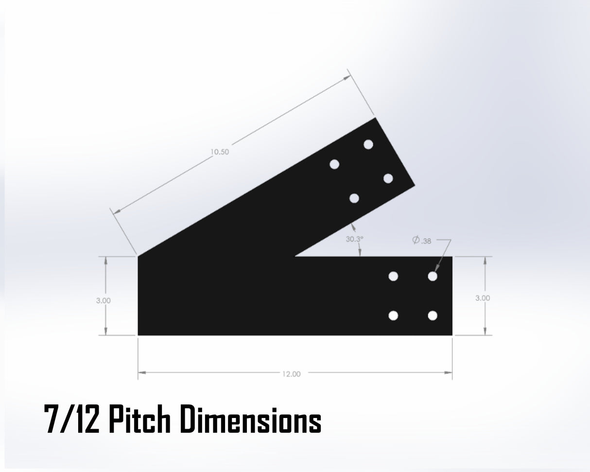 Howe Truss Bracket Set - Industrial Style - For 4 Inch Lumber