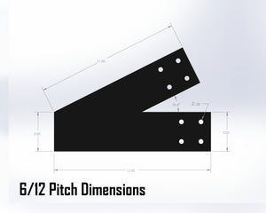 Howe Truss Bracket Set - Industrial Style - For 4 Inch Lumber - Wood Post Brackets - construction materials - building supposrts - beam supports - post support - timber frame brackets - wood frame buildings - post frame buildings - barndominium brackets - exposed beam brackets