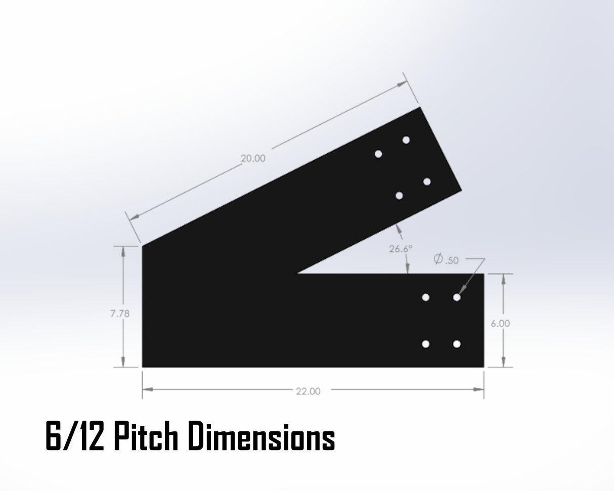 Web Truss Bracket Set - Industrial Style - For 8 Inch Lumber