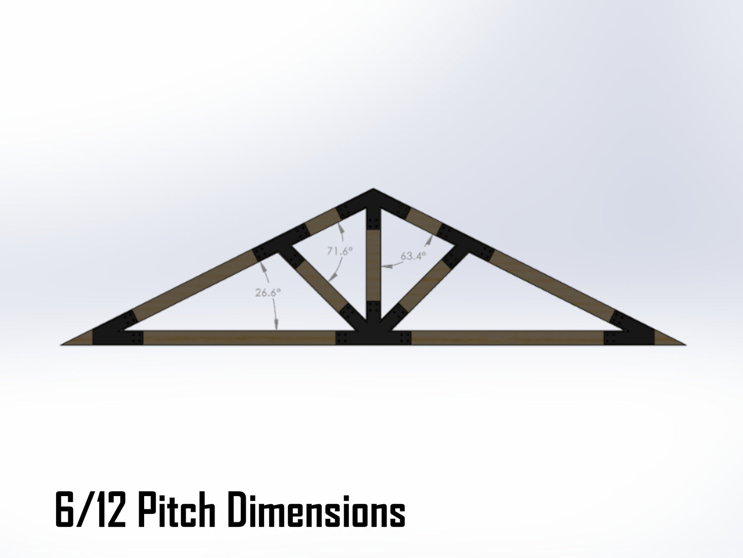 Web Truss Bracket Set - Industrial Style - For 4 Inch Lumber - Wood Post Brackets - construction materials - building supports - beam supports - post supports