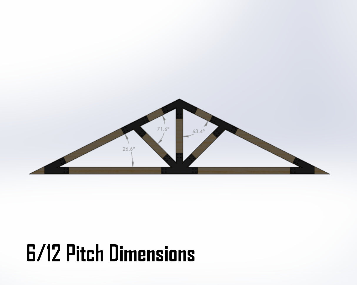 Web Truss Bracket Set - Industrial Style - For 4 Inch Lumber